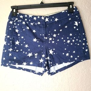 J. CREW Navy with White Stars Chino Shorts